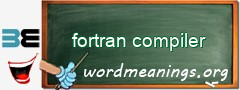 WordMeaning blackboard for fortran compiler